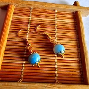Larimar earrings